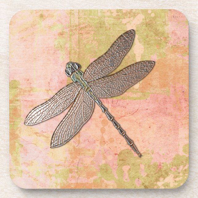 Pink Impressions Dragonfly Coaster (Front)