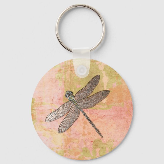 Pink Impressions Dragonfly Keychain (Front)