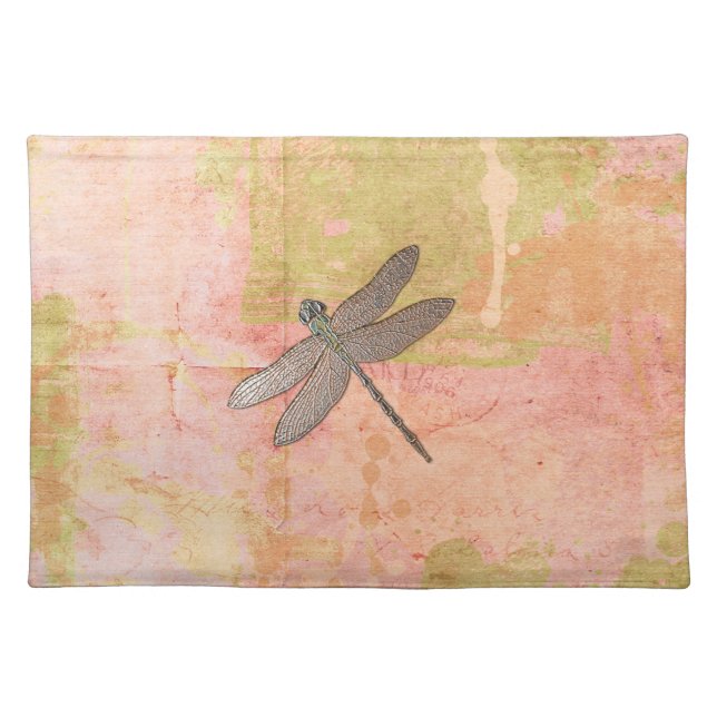 Pink Impressions Dragonfly Placemat (Front)