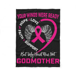 Pink In Memory Of My Godmother Breast Cancer Aware Fleece Blanket