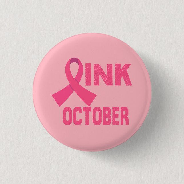 Pink in October Button (Front)