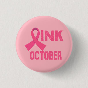 Pink in October Button