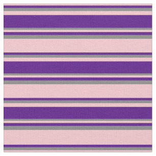 Pink, Indigo, and Gray Colored Lined Pattern Fabric