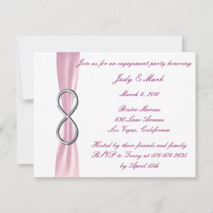 Pink Infinity Engagement Party Invitation