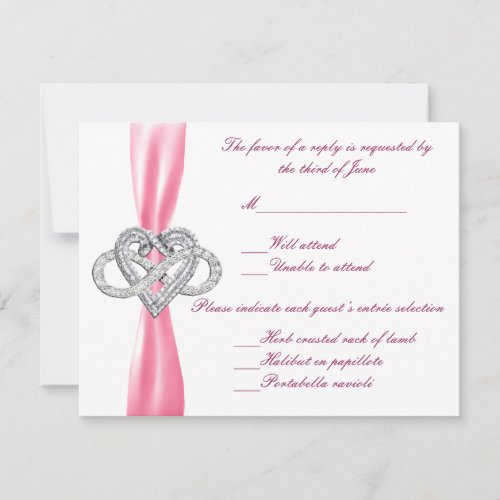 Pink Infinity Heart Response Card