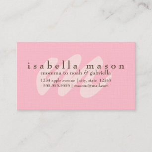 Pink Initial Mommy Card