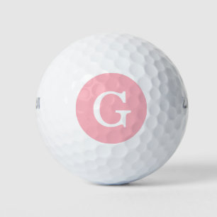 Pink Initial Monogram Golf Balls