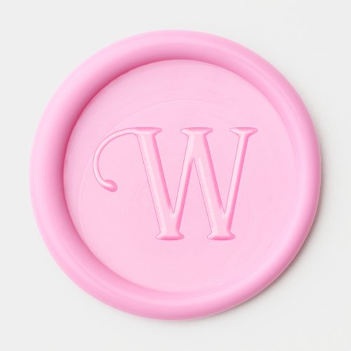 Pink Initial Script Font Wax Seal Sticker