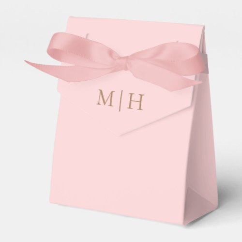 Pink Initials Wedding Favor Boxes