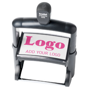 Pink Ink 4.5x2.75 Extra Large Custom Business Logo Self-inking Stamp