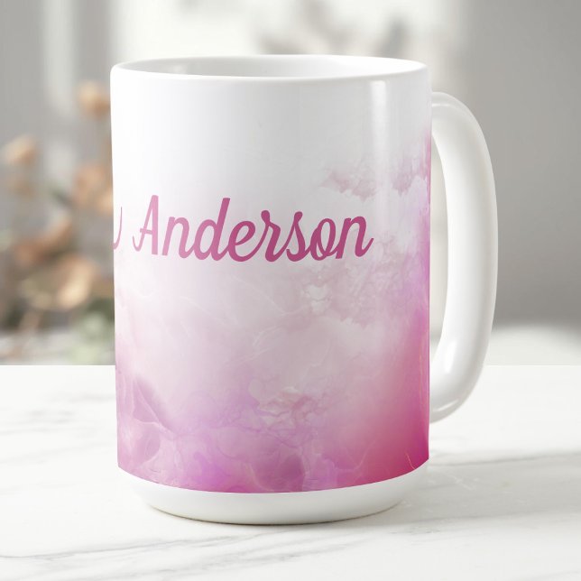 Pink ink Custom Name Coffee Mug (Creator Uploaded)