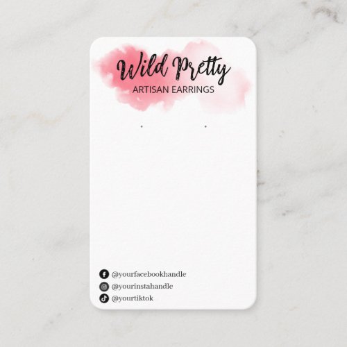 Pink Ink Earring Display Cards