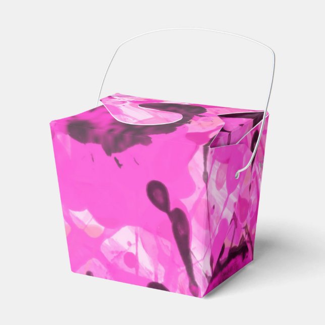 Pink Ink Favor Boxes (Front Side)