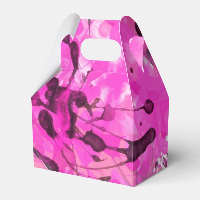 Pink Ink Favor Boxes (Front Side)