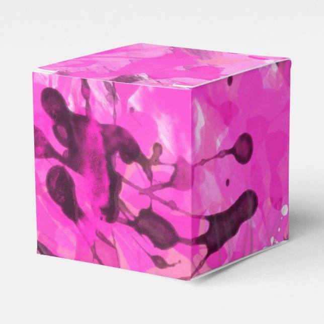 Pink Ink Favor Boxes (Front Side)