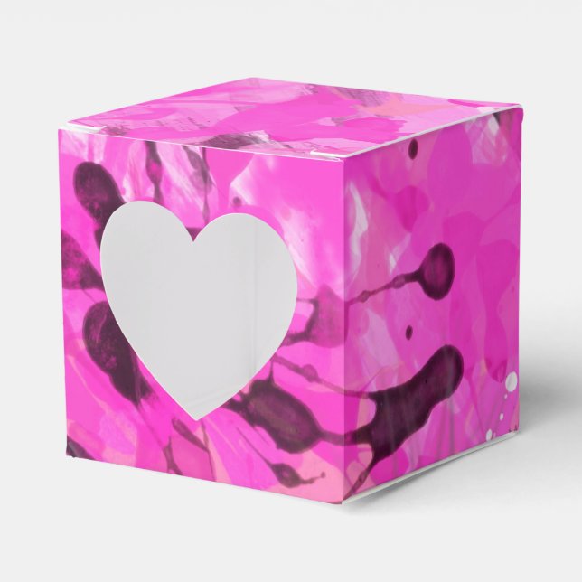 Pink Ink Favor Boxes (Front Side)