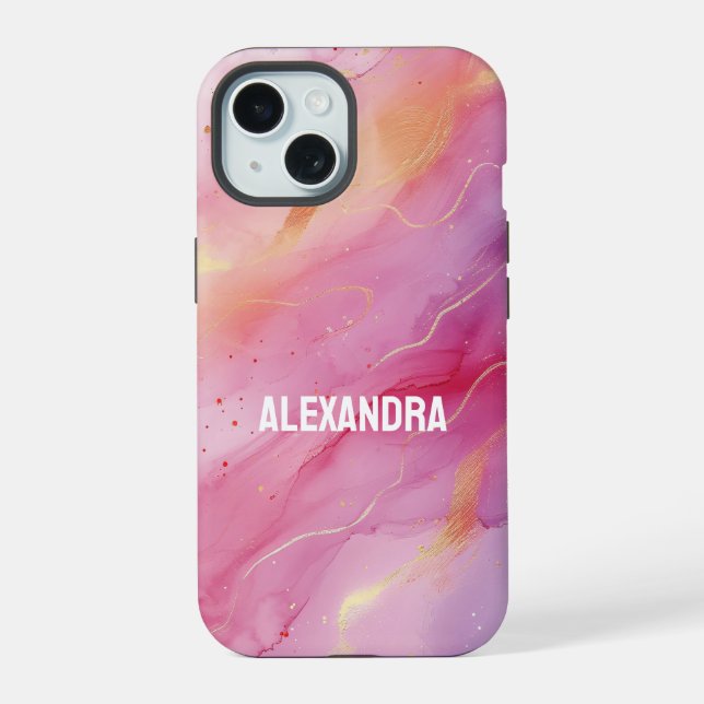 Pink Ink  Iphone Case (Back)