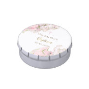 Pink Ink Marble Baptism Candy Tin at Zazzle