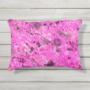 Pink Ink Outdoor Pillow