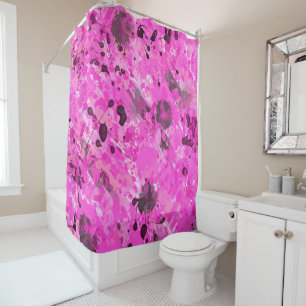 Pink Ink Shower Curtain