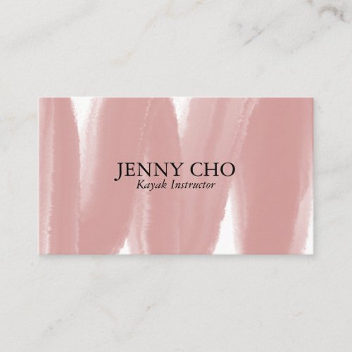 Pink inky paint stripe business card