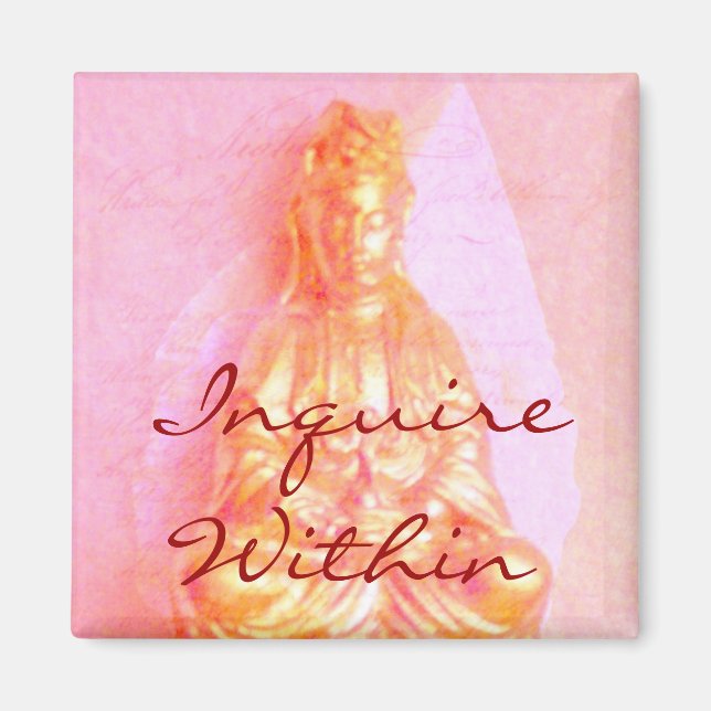 Pink Inquire Within magnet (Front)