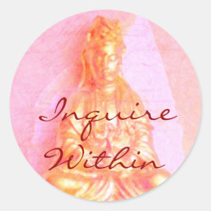 Pink Inquire Within sticker