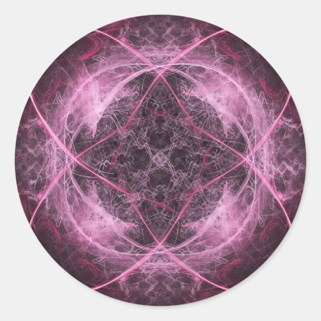 Pink Insanity Fractal Sticker (Front)