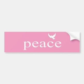 Pink Inspirational Peace Quote Bumper Sticker