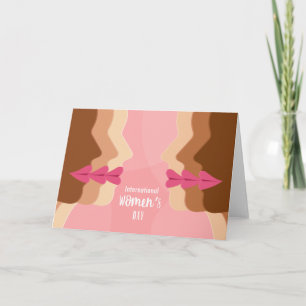pink international womens day card