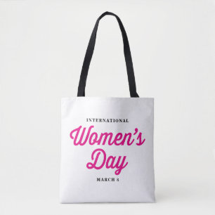 Pink International Women's Day Statement Tote Bag