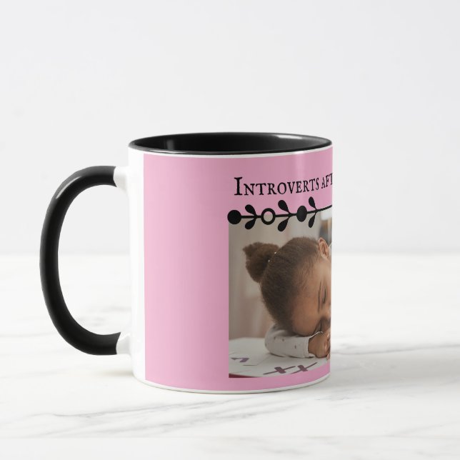 Pink Introvert Meme Mug (Left)