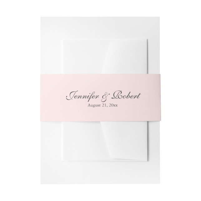 Pink Invitation Belly Band (Front Example)