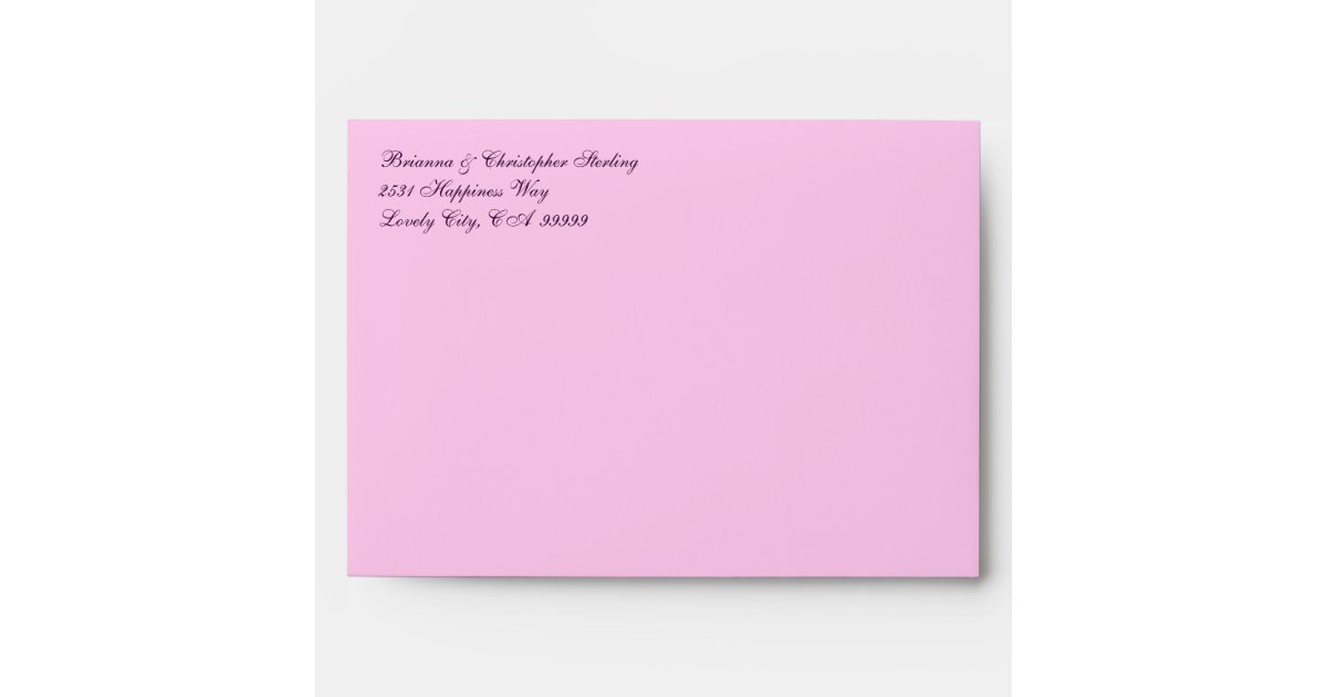 Pink Invitation Envelopes Pink & Purple Damask Zazzle
