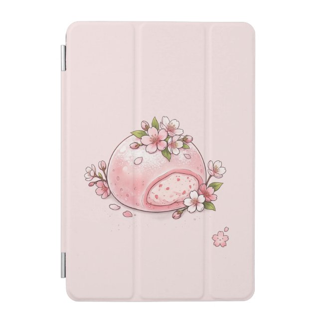 Pink IPad Mini Case With A Cute Cake Design (Front)