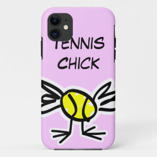 Pink iPhone case with tennis design