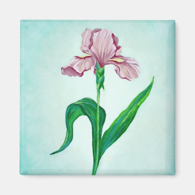 Pink Iris magnet (Front)
