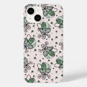 Pink Irish Vintage Baby Carriage Mother to Be Case-Mate iPhone 14 Case