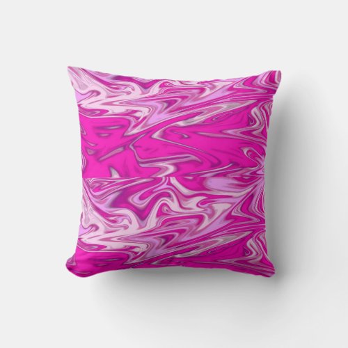 pink is not a color its an attitude throw pillow