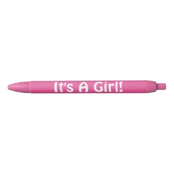 Pink It's A Girl Hand Out Pens by DizzyDebbie at Zazzle