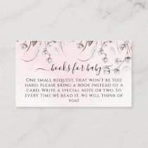 Pink it's cold outside Woodland Baby Shower Book  Enclosure Card
