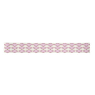 Pink & Ivory Harlequin Pattern Fairytale Satin Ribbon