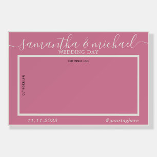 Pink Ivory Line Photo Booth Selfie Frame Foam Board