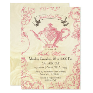 vintage tea bridal shower invitations zazzle