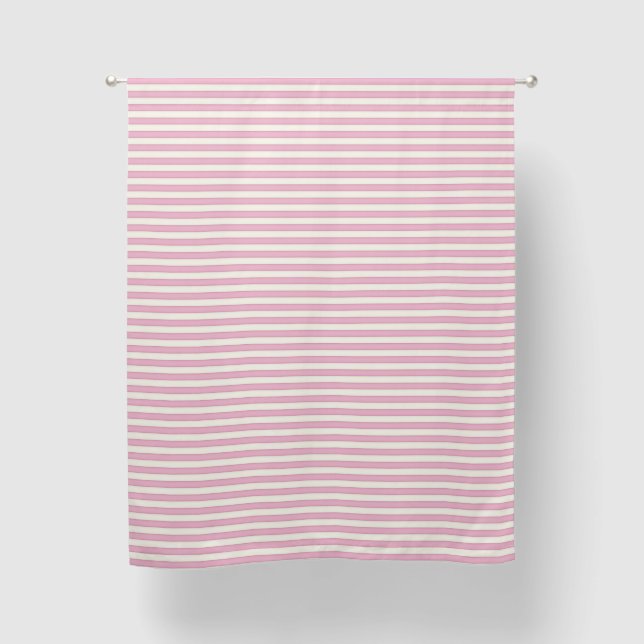 Pink & Ivory Stripe Blackout Curtains (Front)