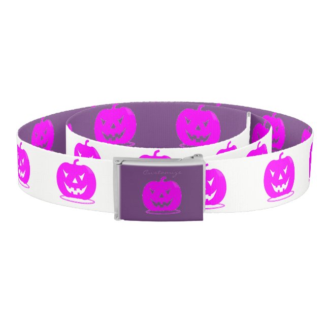 Pink Jack o'lantern Halloween Thunder_Cove Belt (Coil)