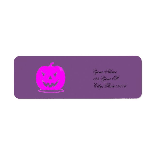 Pink Jack o'lantern Halloween Thunder_Cove Label (Front)