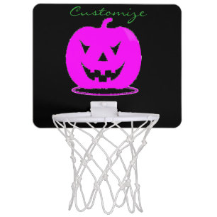 Pink Jack o'lantern Halloween Thunder_Cove Mini Basketball Hoop