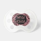 Pink Jaguar Print Baby Pacifier (Front)