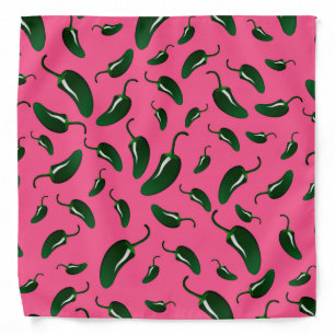 Pink jalapeno peppers pattern bandana